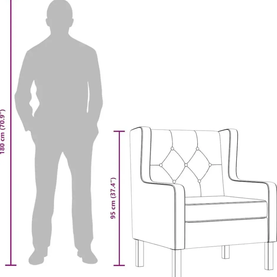 vidaXL - Fauteuil - Wit - Stof