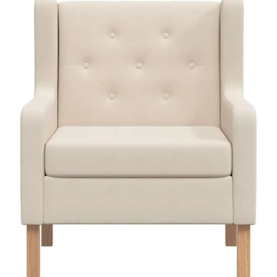vidaXL - Fauteuil - Wit - Stof