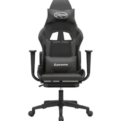 vidaXL - Gamingstoel - Grijs - Kunstleer