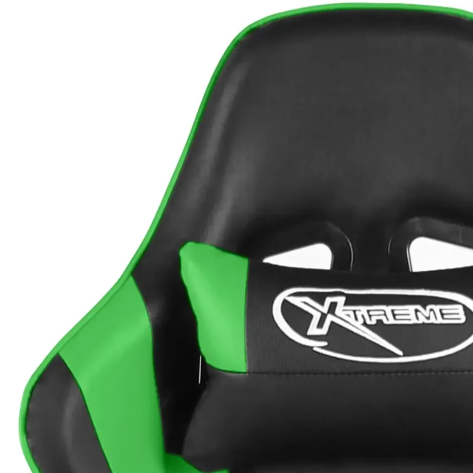 vidaXL - Gamingstoel - Groen - PVC