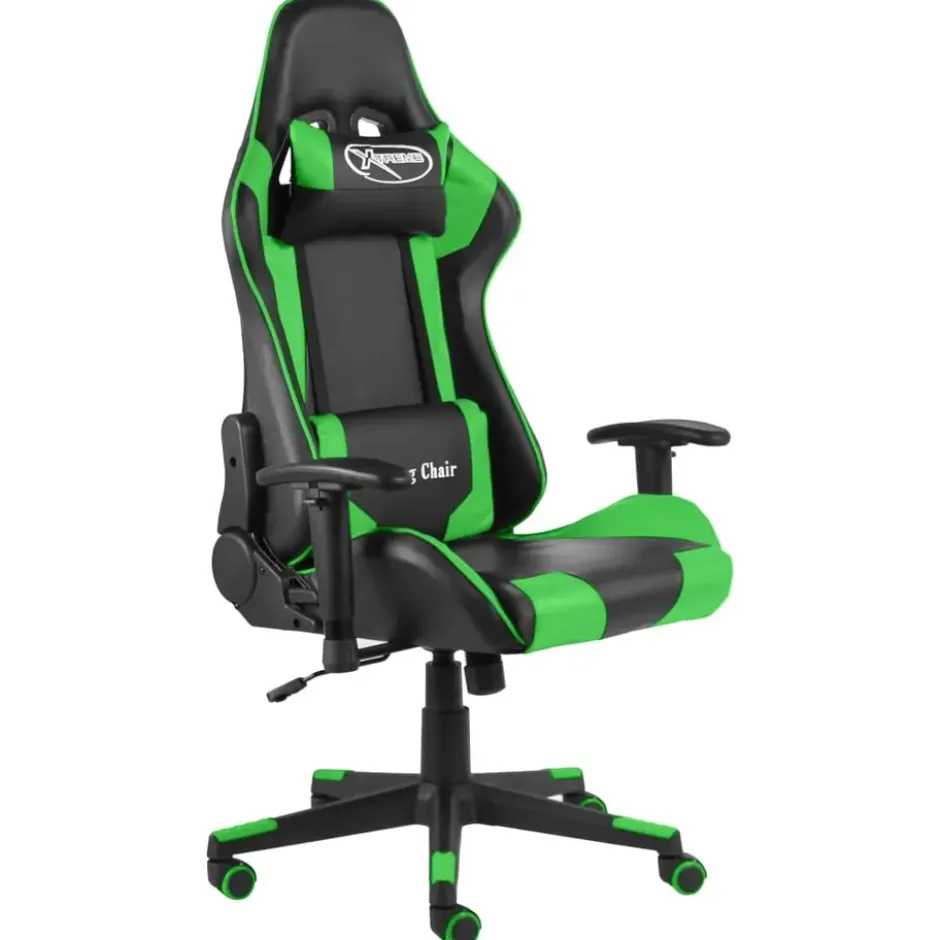 vidaXL - Gamingstoel - Groen - PVC