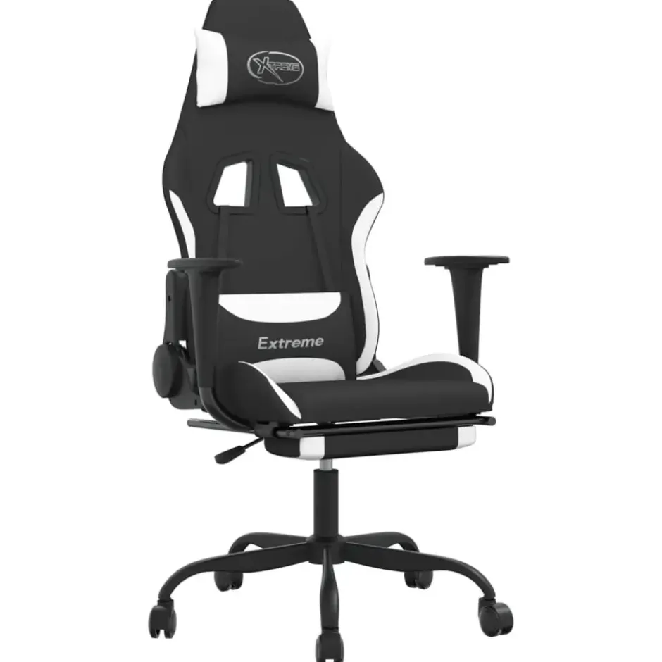 vidaXL - Gamingstoel - Wit - Stof
