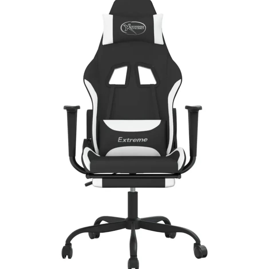 vidaXL - Gamingstoel - Wit - Stof