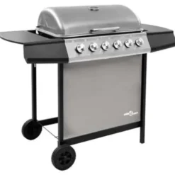 vidaXL - Gasbarbecue-grill - Zilver - Staal