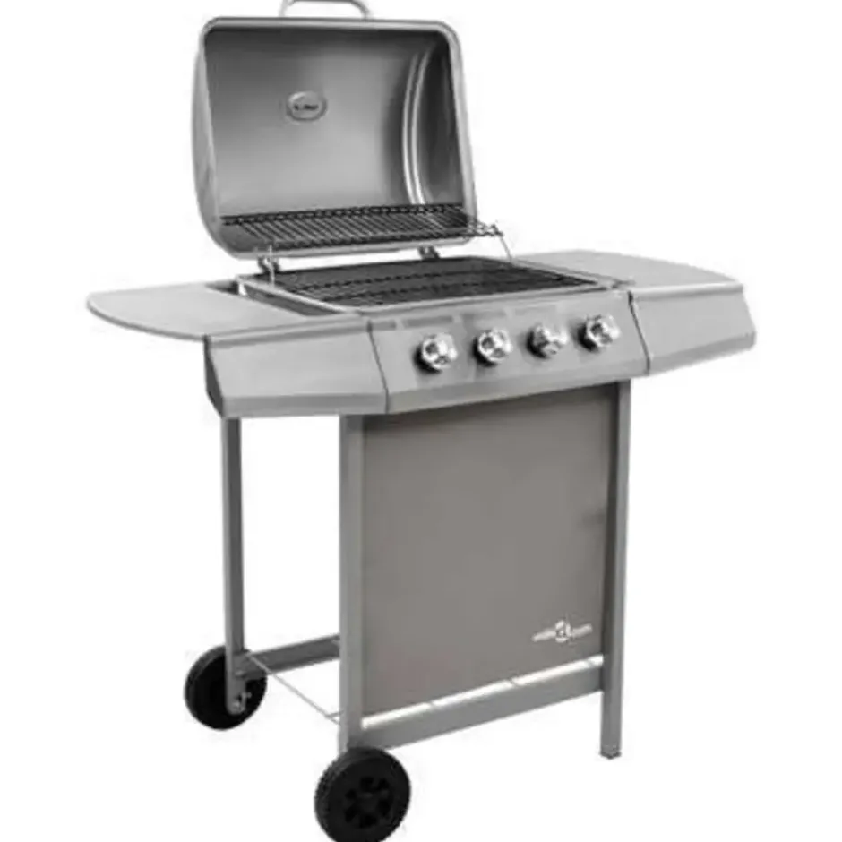 vidaXL - Gasbarbecue-grill - Zilver - Staal
