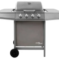 vidaXL - Gasbarbecue-grill - Zilver - Staal