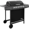 vidaXL - Gasbarbecue-grill - Zwart - Staal
