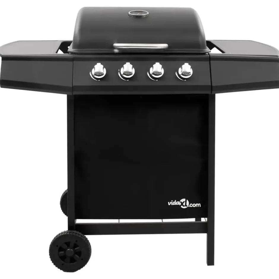 vidaXL - Gasbarbecue-grill - Zwart - Staal