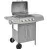 vidaXL - Gas Barbecue - Zilver - Roestvrij staal