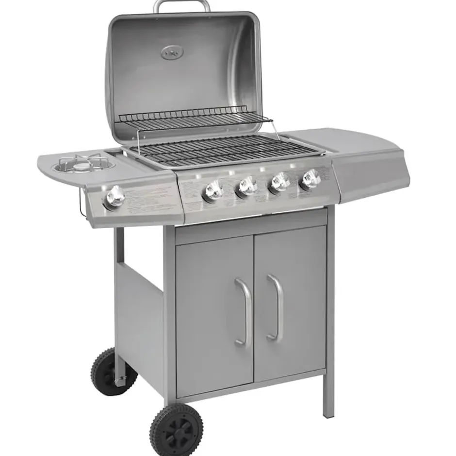 vidaXL - Gas Barbecue - Zilver - Roestvrij staal