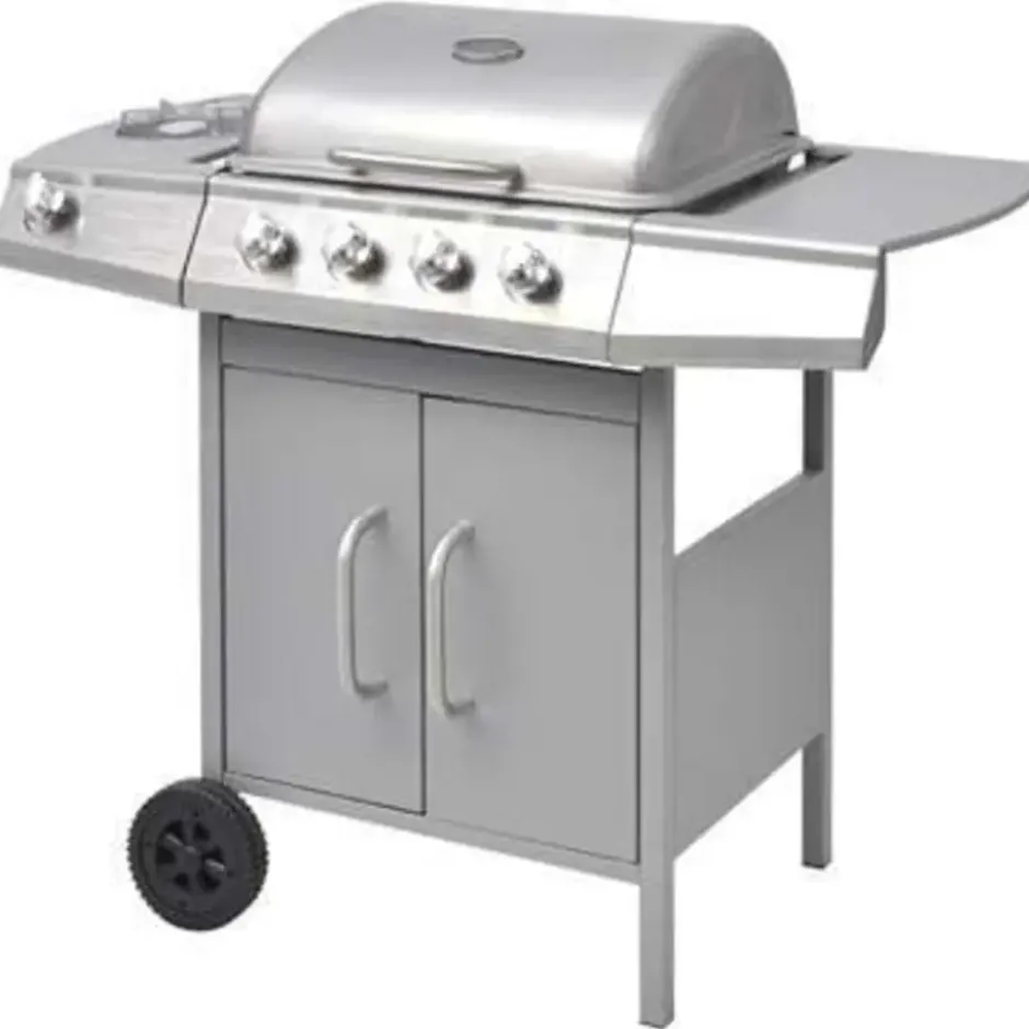 vidaXL - Gas Barbecue - Zilver - Roestvrij staal