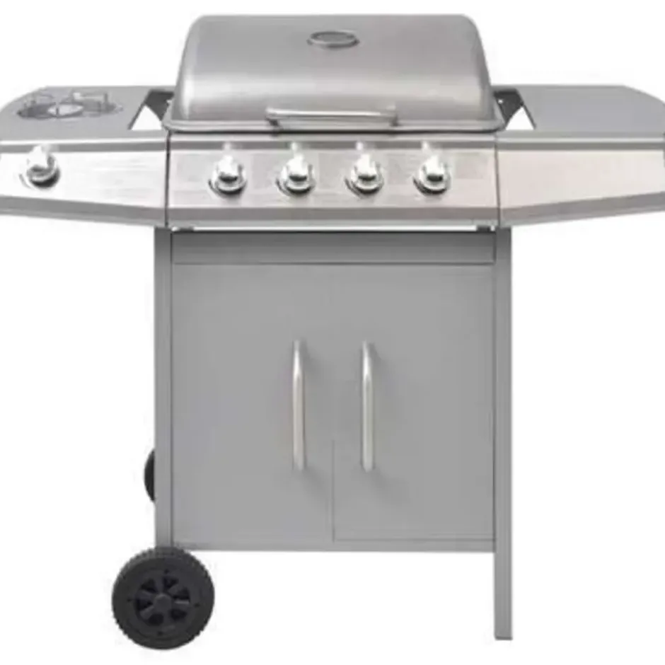 vidaXL - Gas Barbecue - Zilver - Roestvrij staal