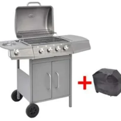 vidaXL - Gas Barbecue - Zilver - Roestvrij staal