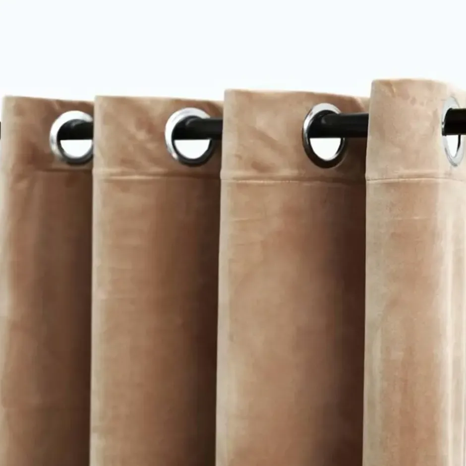 vidaXL - Gordijn - Beige - Fluweel - 140 x 175 cm - 2 stuks