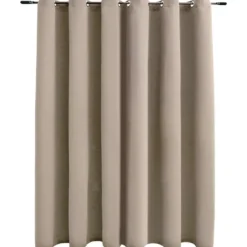 vidaXL - Gordijn - Beige - Stof