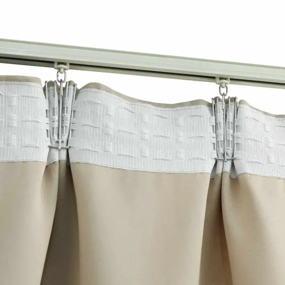 vidaXL - Gordijn - Beige - Stof - 140 x 225 cm