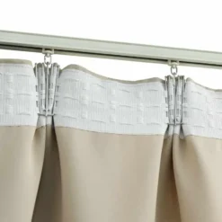 vidaXL - Gordijn - Beige - Stof - 140 x 175 cm