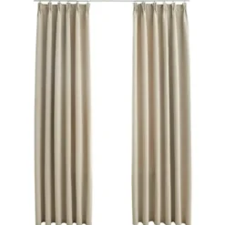 vidaXL - Gordijn - Beige - Stof - 140 x 175 cm