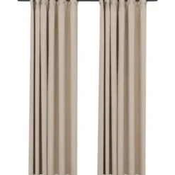 vidaXL - Gordijn - Beige - Stof - 140 x 225 cm - 2 stuks