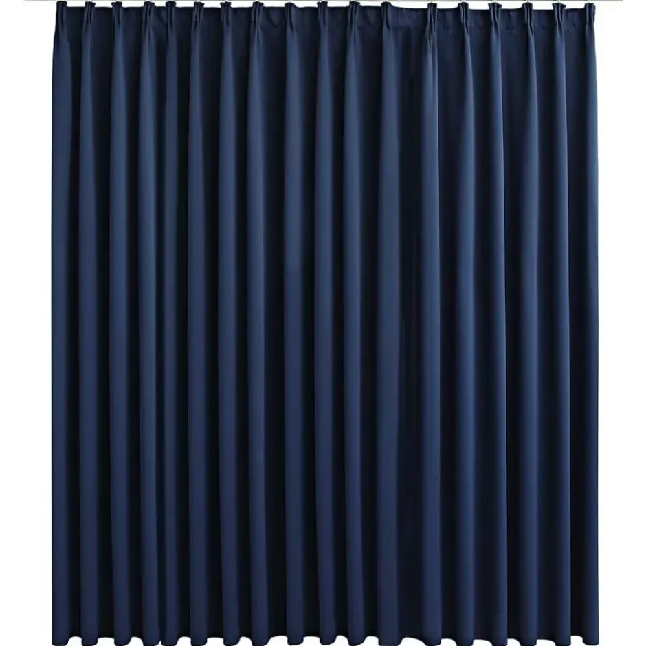 vidaXL - Gordijn - Blauw - Stof