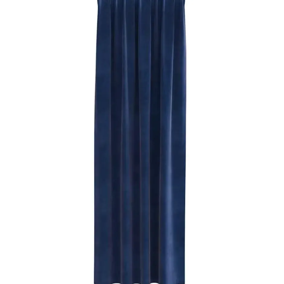 vidaXL Gordijnen - Donkerblauw - Verduisterend - 140x245 cm - Fluweel - 2 Stuks