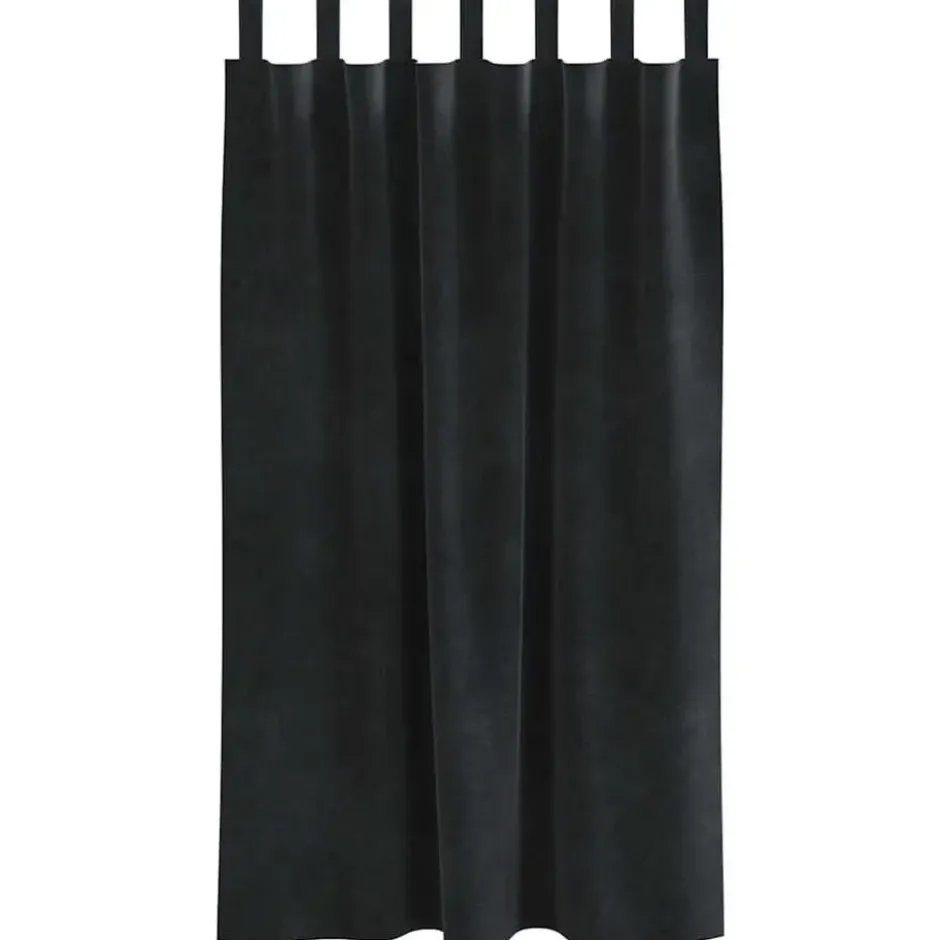 vidaXL Gordijnen met lussen - Verduisterend - Zwart Fluweel - 140x175 cm - 2 St.