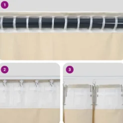 vidaXL Gordijnen met lussen - Verduisterend - Crème Fluweel - 140x260 cm - 2 St.