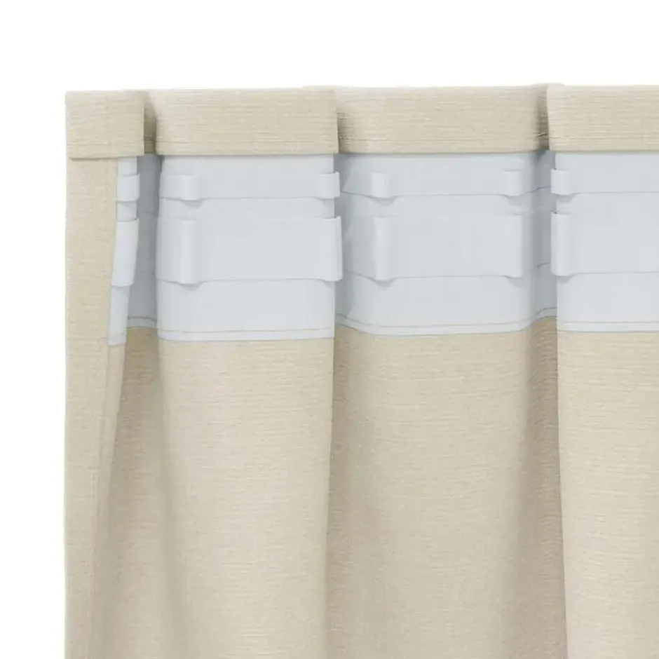 vidaXL Gordijnen met lussen - Verduisterend - Crème Fluweel - 140x225 cm - 2 St.