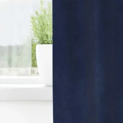 vidaXL Gordijnen met lussen - Verduisterend - Donkerblauw - 140x260 cm - 2 St.