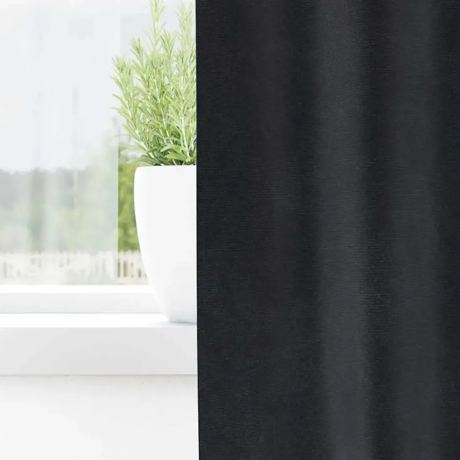 vidaXL Gordijnen met ringen - Donkerroze - 140x140 cm - Fluweel - 2 Stuks