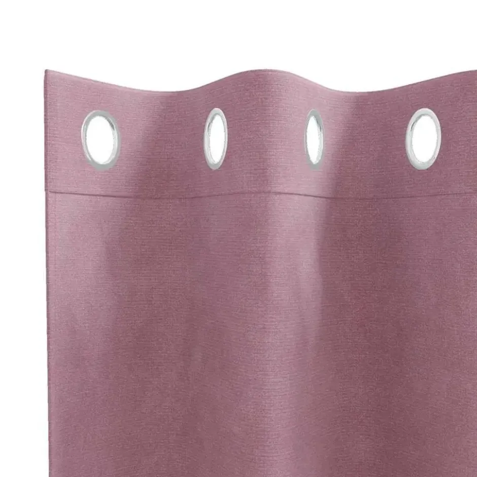 vidaXL Gordijnen met ringen - Donkerroze - 140x175 cm - Fluweel - 2 Stuks