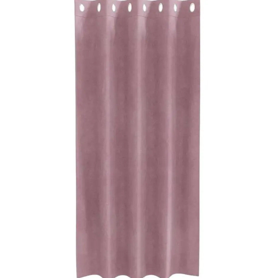 vidaXL Gordijnen met ringen - Donkerroze - 140x175 cm - Fluweel - 2 Stuks