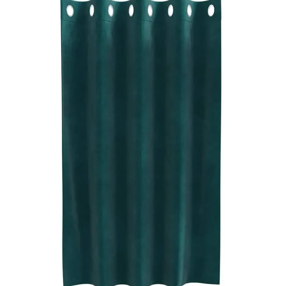 vidaXL Gordijnen met ringen - Donkergroen - 140x140 cm - Fluweel - 2 Stuks