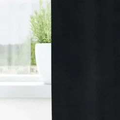 vidaXL Gordijnen met ringen - Verduisterend - Zwart Fluweel - 140x245 cm - 2 St.