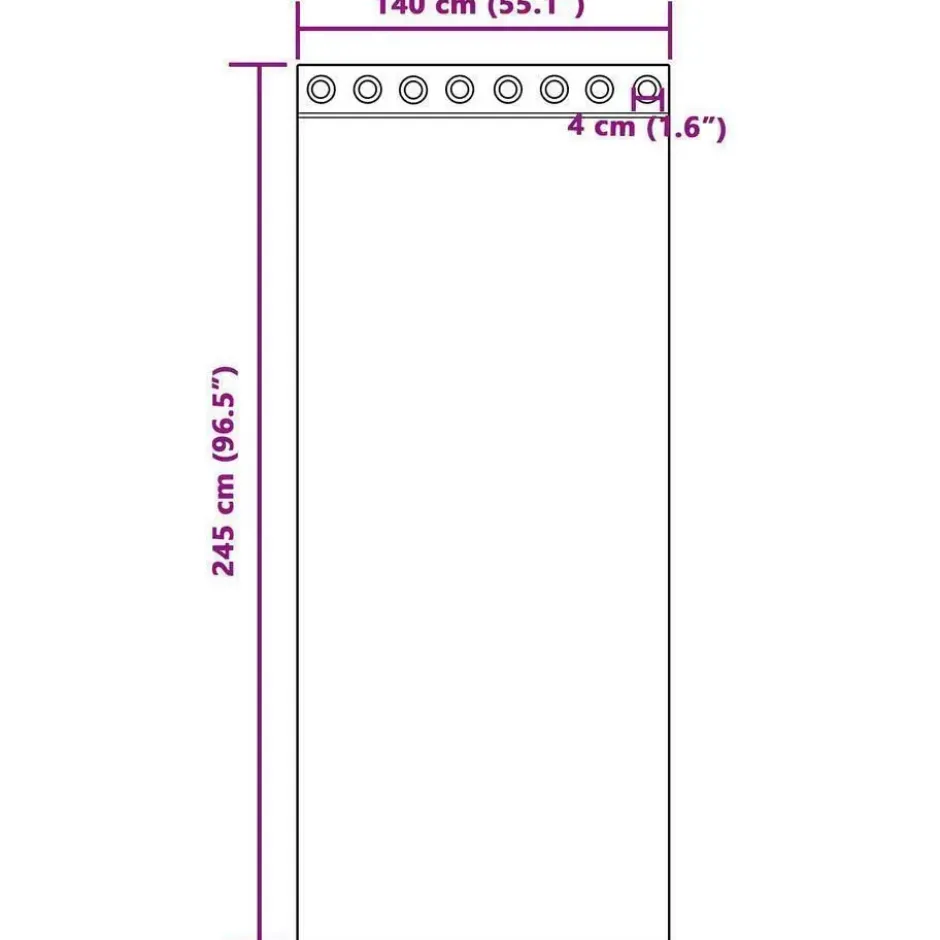 vidaXL Gordijnen met ringen - Verduisterend - Lichtgrijs - 140x245 cm - 2 St.