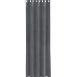 vidaXL Gordijnen met ringen - Verduisterend - Lichtgrijs - 140x245 cm - 2 St.