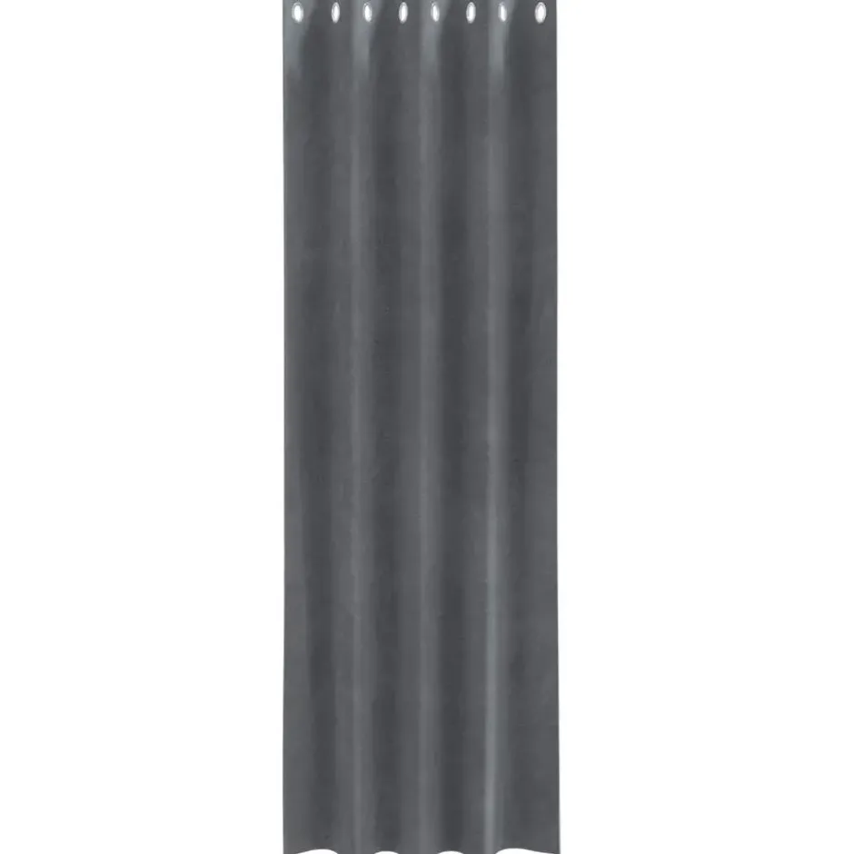 vidaXL Gordijnen met ringen - Verduisterend - Lichtgrijs - 140x245 cm - 2 St.