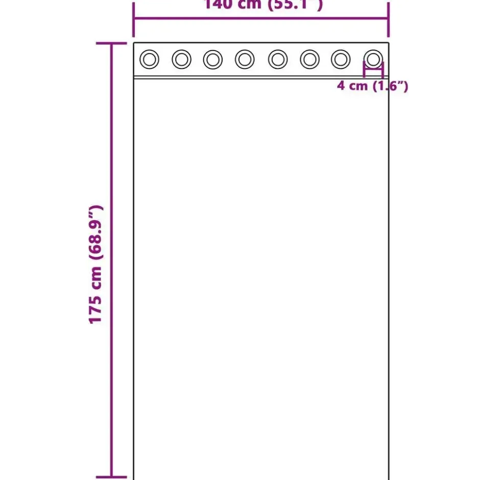vidaXL Gordijnen met ringen - Verduisterend - Lichtgrijs - 140x175 cm - 2 St.