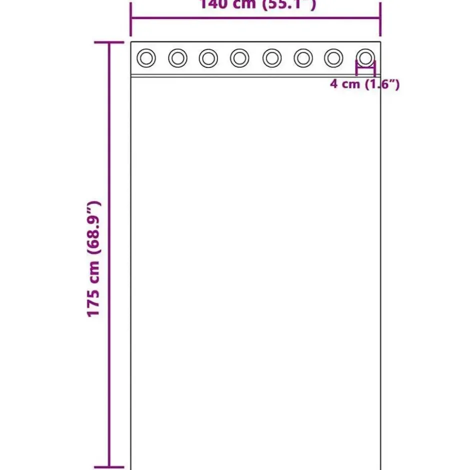 vidaXL Gordijnen met ringen - Verduisterend - Zwart Fluweel - 140x175 cm - 2 St.