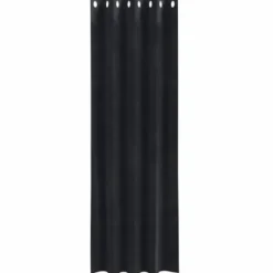 vidaXL Gordijnen met ringen - Verduisterend - Zwart Fluweel - 140x240 cm - 2 St.