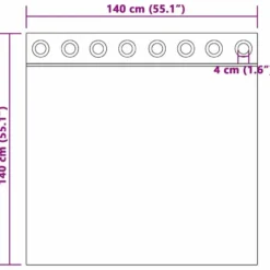 vidaXL Gordijnen met ringen - Verduisterend - Zwart Fluweel - 140x140 cm - 2 St.