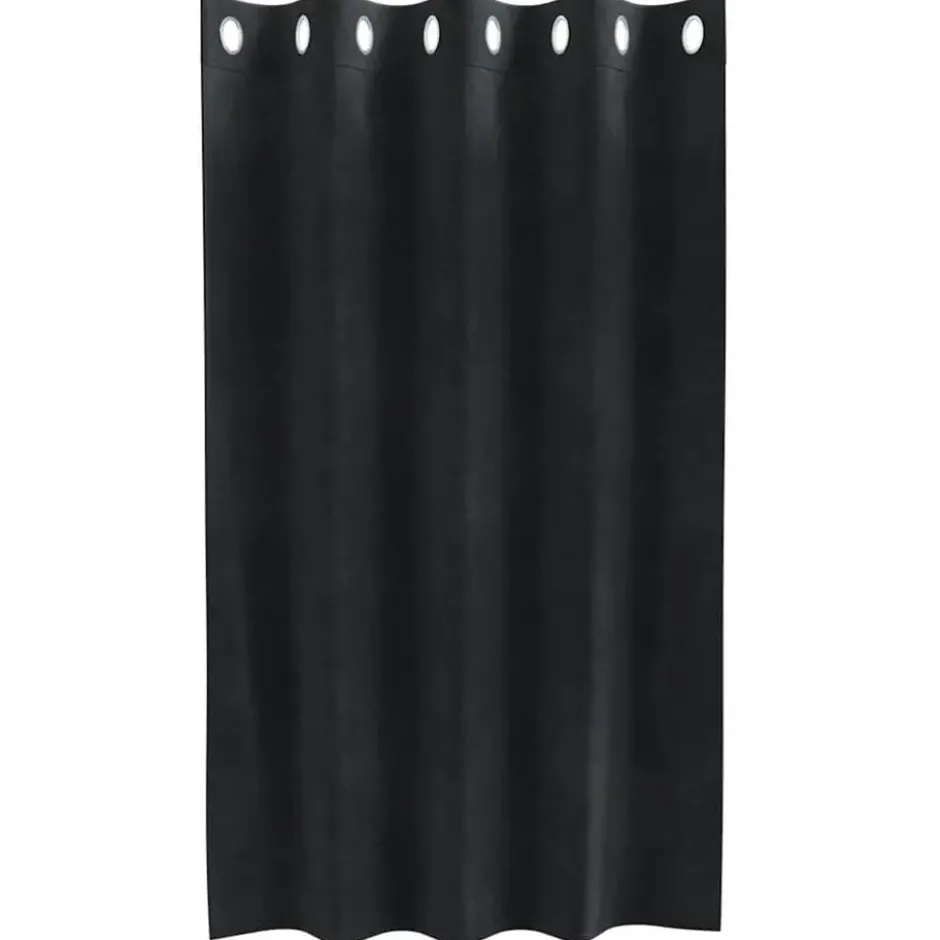 vidaXL Gordijnen met ringen - Verduisterend - Zwart Fluweel - 140x140 cm - 2 St.