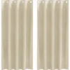 vidaXL Gordijnen met ringen - Verduisterend - Crème Fluweel - 140x175 cm - 2 St.