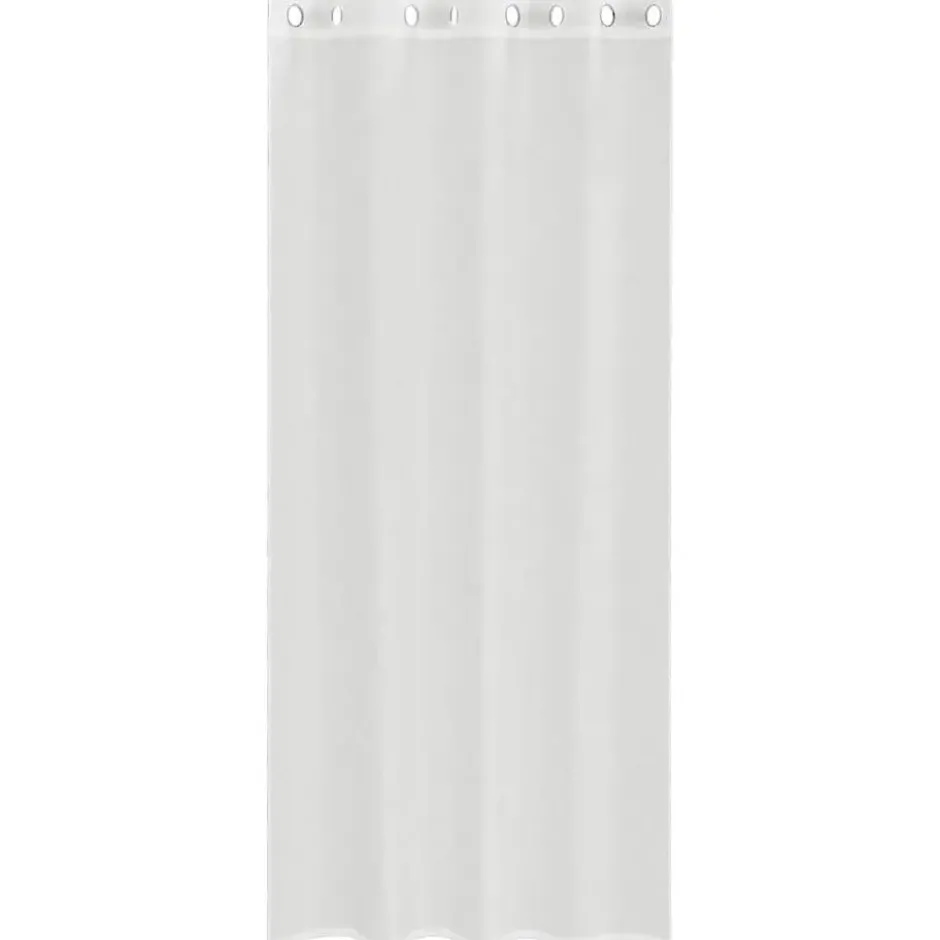 vidaXL Gordijnen van voile met ringen - Wit - 140x225 cm - Stof - 2 Stuks