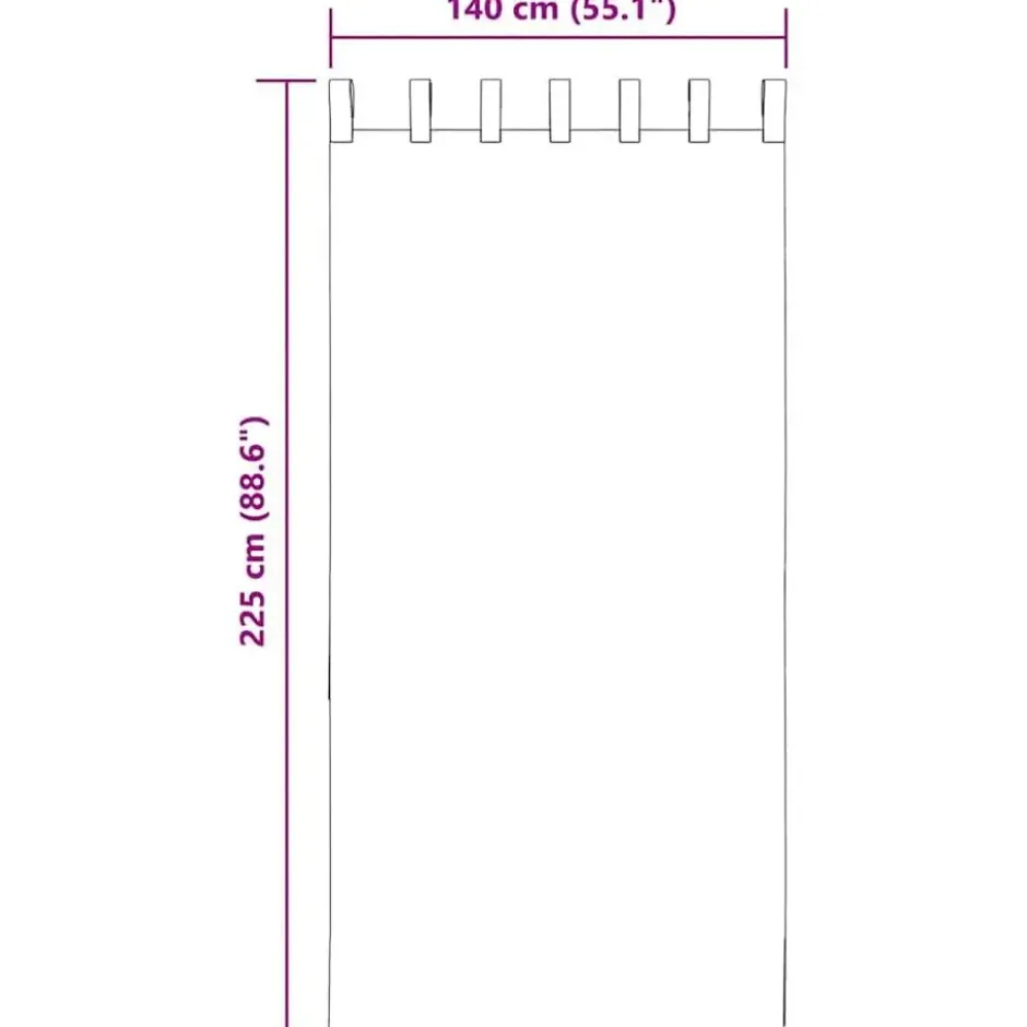 vidaXL Gordijnen van voile met lussen - Wit - 140x225 cm - Stof - 2 Stuks