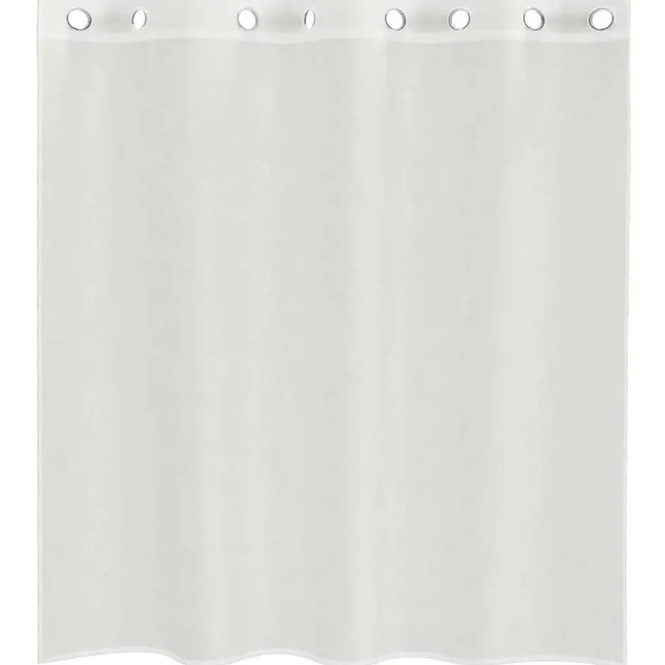 vidaXL Gordijnen van voile met ringen - Wit - 140x140 cm - Stof - 2 Stuks