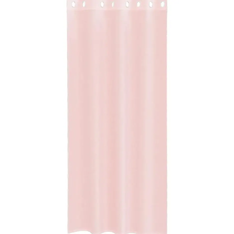vidaXL Gordijnen van voile met ringen - Lichtroze - 140x175 cm - Stof - 2 Stuks