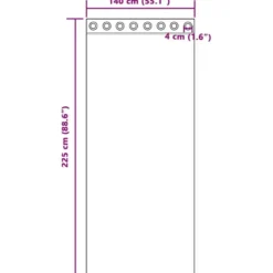 vidaXL Gordijnen van voile met ringen - Lichtroze - 140x175 cm - Stof - 2 Stuks