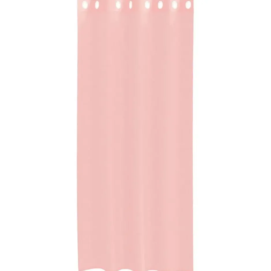 vidaXL Gordijnen van voile met ringen - Roze - 140x225 cm - Stof - 2 Stuks