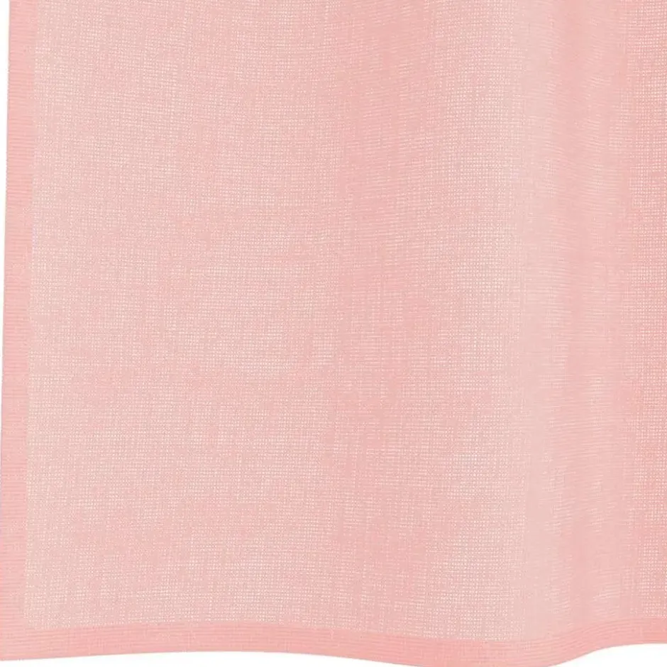 vidaXL Gordijnen van voile met ringen - Roze - 140x225 cm - Stof - 2 Stuks